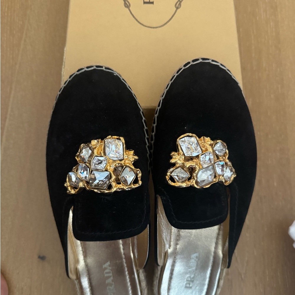 Prada Black Espadrilles with Elegant Design